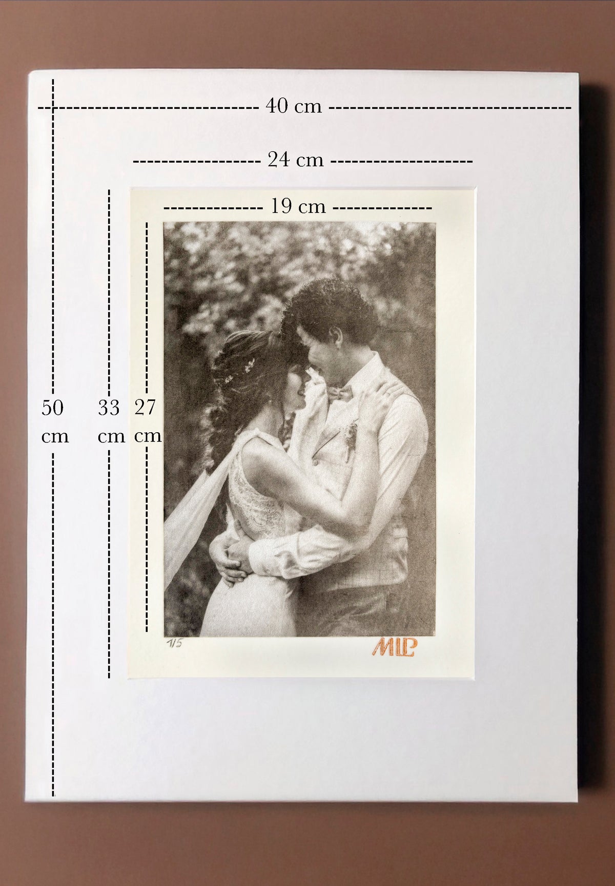 Platinum print with Silver  - Size 3  Large